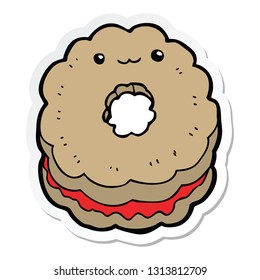 sticker of a cartoon biscuit
