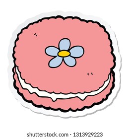 sticker of a cartoon biscuit