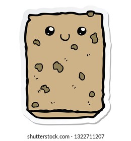 pegatina de una galleta de dibujos animados