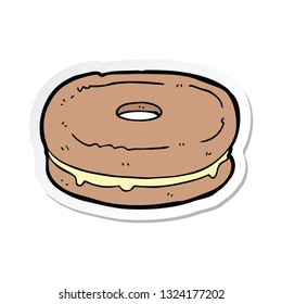 sticker of a cartoon biscuit