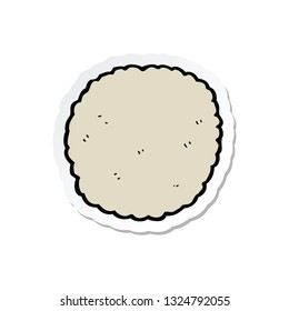 sticker of a cartoon biscuit