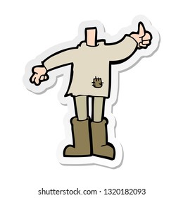 sticker of a cartoon body