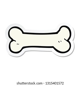 Sticker Cartoon Bone Stock Vector (Royalty Free) 1315401572 | Shutterstock