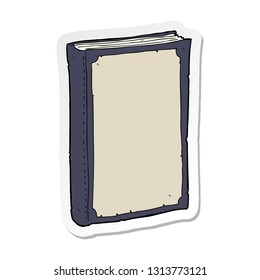 pegatina de un libro de dibujos animados