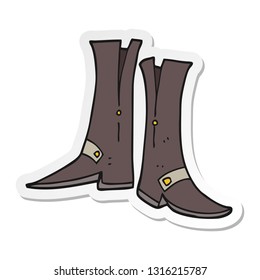 pegatina de las botas de dibujos animados