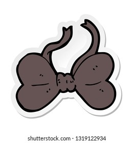 sticker of a cartoon bow tie