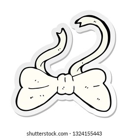 pegatina de una corbata de arco de dibujos animados