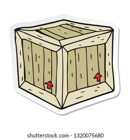 sticker of a cartoon box