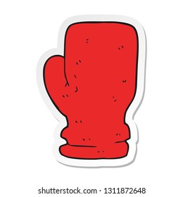 sticker of a cartoon boxing glove