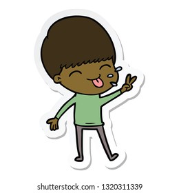 sticker of a cartoon boy