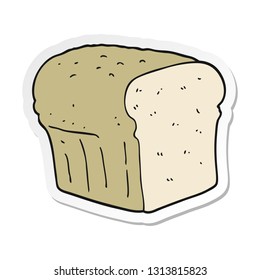 sticker of a cartoon bread