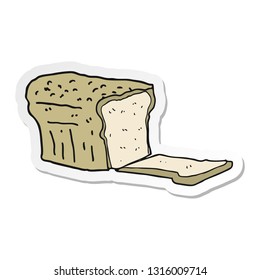 sticker of a cartoon bread