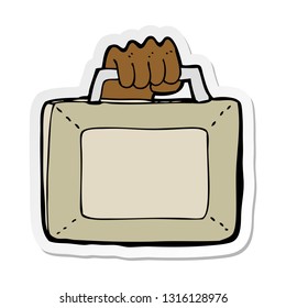 pegatina de una cartera de caricaturas