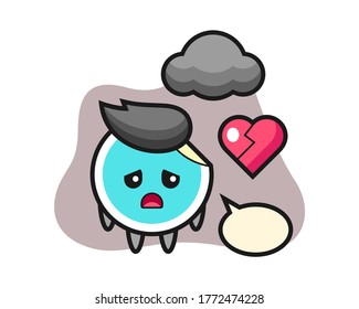 Sticker cartoon is broken heart