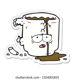 sticker of a cartoon broken mug