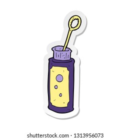 sticker of a cartoon bubble blower