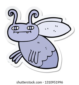 sticker of a cartoon bug
