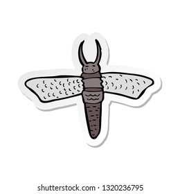 sticker of a cartoon bug
