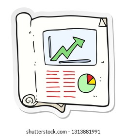 sticker of a cartoon business document