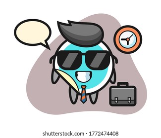 Sticker cartoon as a businessman