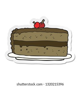 sticker of a cartoon cake