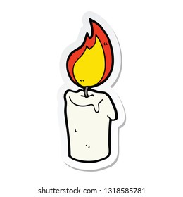 sticker of a cartoon candle