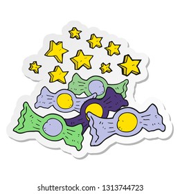 sticker of a cartoon candy