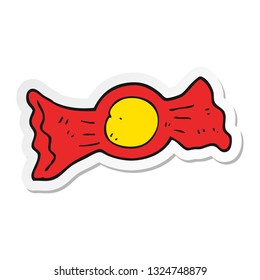 sticker of a cartoon candy
