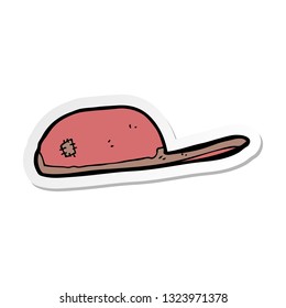 sticker of a cartoon cap