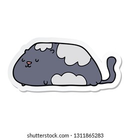pegatina de un gato de dibujos animados
