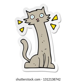 sticker of a cartoon cat