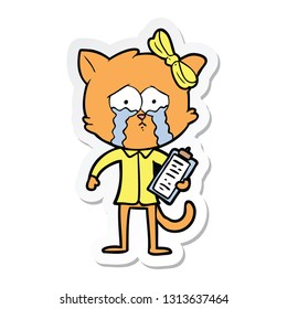 sticker of a cartoon cat