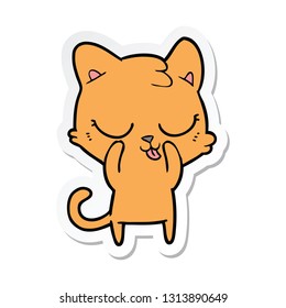 sticker of a cartoon cat