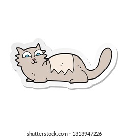 sticker of a cartoon cat