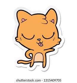 sticker of a cartoon cat