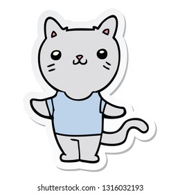 Aufkleber einer Zeichenkatze