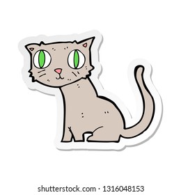pegatina de un gato de dibujos animados