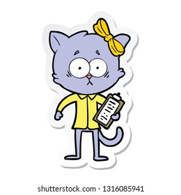 sticker of a cartoon cat