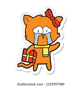 sticker of a cartoon cat