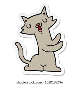 sticker of a cartoon cat