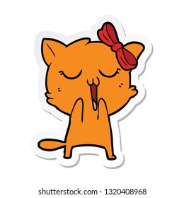 Aufkleber einer Zeichenkatze