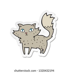 sticker of a cartoon cat
