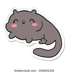 adesivo de um gato de desenho animado