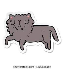 sticker of a cartoon cat