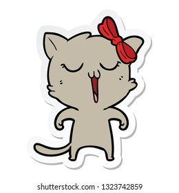 sticker of a cartoon cat