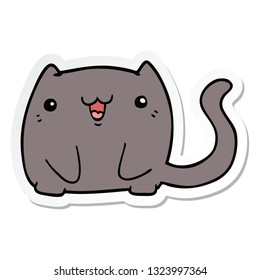 sticker of a cartoon cat