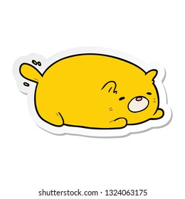 sticker of a cartoon cat