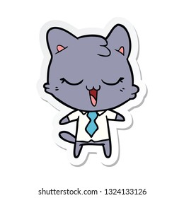 sticker of a cartoon cat