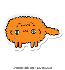 sticker of a cartoon cat