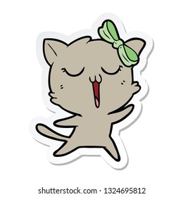 Aufkleber einer Zeichenkatze